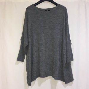 CHARCOAL GRAY OVER SIZED SWEATER